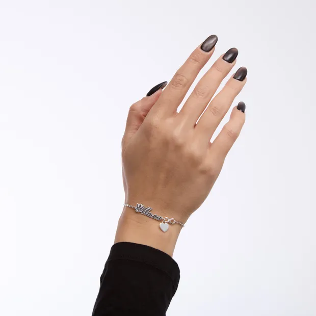 Серебрян браслет Мама