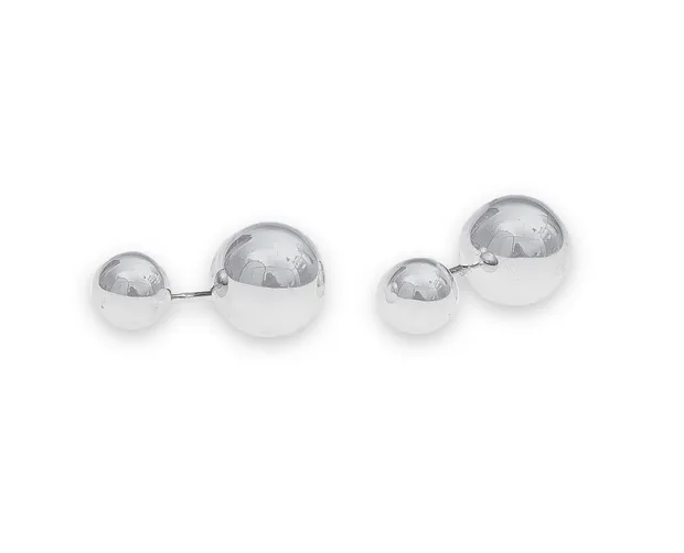 Silver Earrings Balls