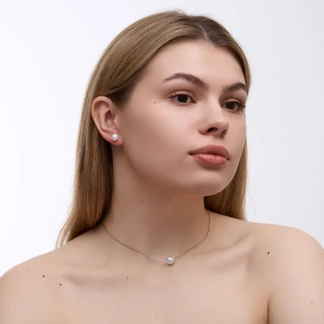 Срібний набір Перли  зображення 2