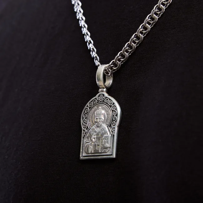 Серебряная подвеска Николай Чудотворец   зображення 5