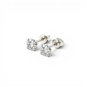 Срібні сережки прозорі пусети  