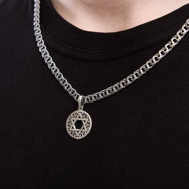 Срібна підвіска Зірка Давида  зображення 3