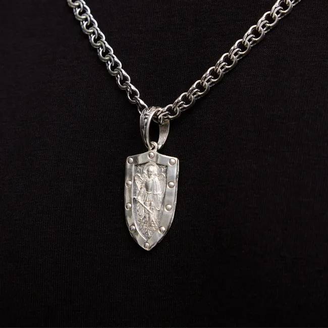 Срібна підвіска Щит Архангел   зображення 5