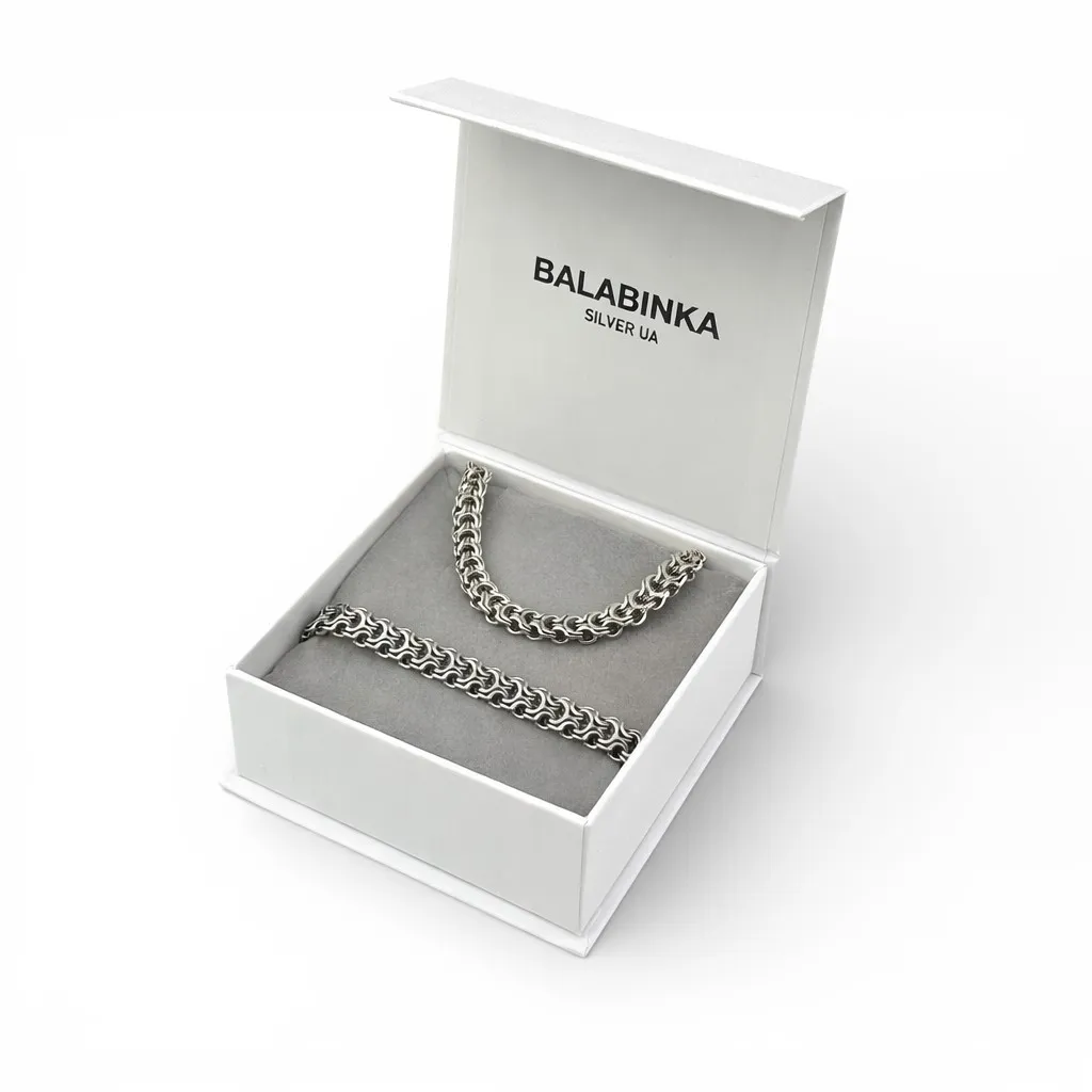 Срібний набір Рамзес та Коробка під набір "Балабінка"