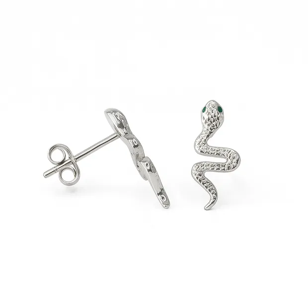 Срібні Сережки Змійки
