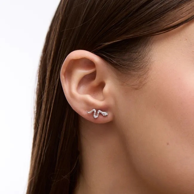 Срібні Сережки Змійки  зображення 3