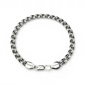 Серебряный браслет плоский бисмарк  