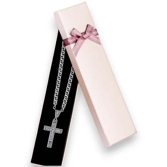 Срібний набір з чорною емаллю та подарункове пакування  зображення 2