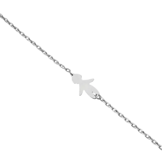 Серебрян браслет для гравировки с подвеской Сын 