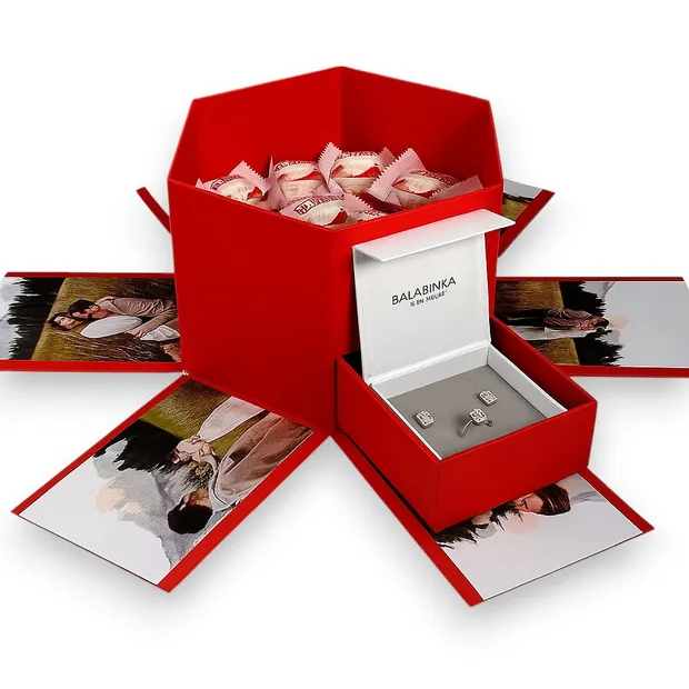 Срібний набір Афродіта та коробка з фото