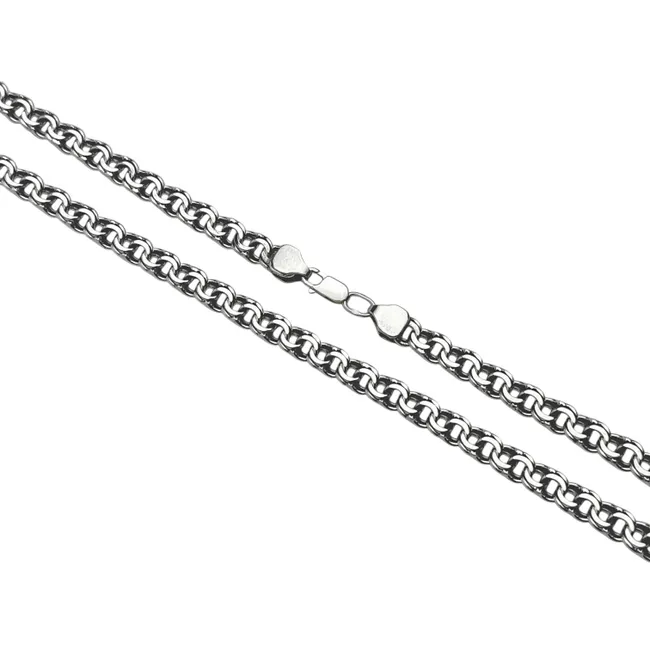 Серебряная цепочка Плоский Бисмарк  