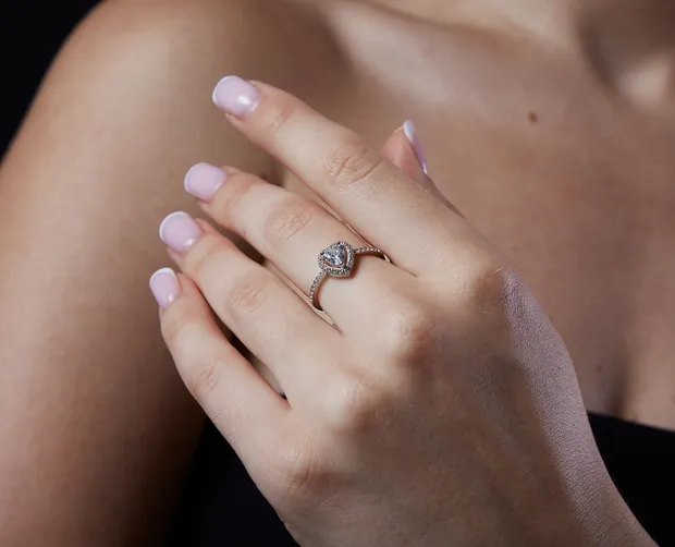 Серебряное кольцо Марсэль со вставкой цырконий Прозрачный 