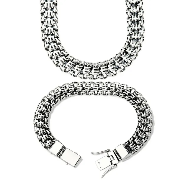 Срібний чоловічий набір Тризуб з коробкою