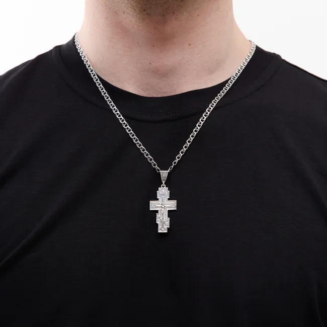 Срібний чоловічий набір Дар та Коробка під набір квадратна  зображення 2