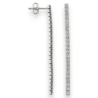 Срібні Сережки Доріжки З Фіанітами 