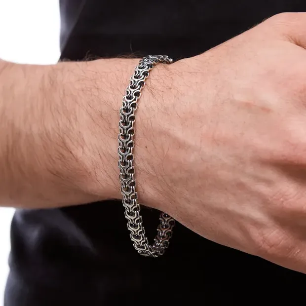 Срібний браслет Рамзес та коробка під браслет Romance