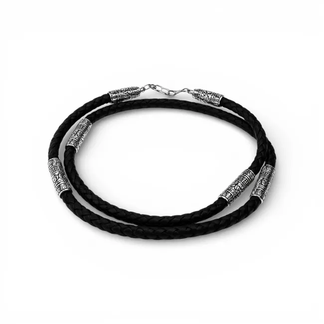 Silk lace with silver inserts wide  зображення 2