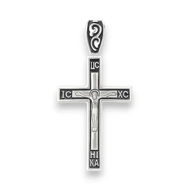 Серебряный крестик Нежность большой 