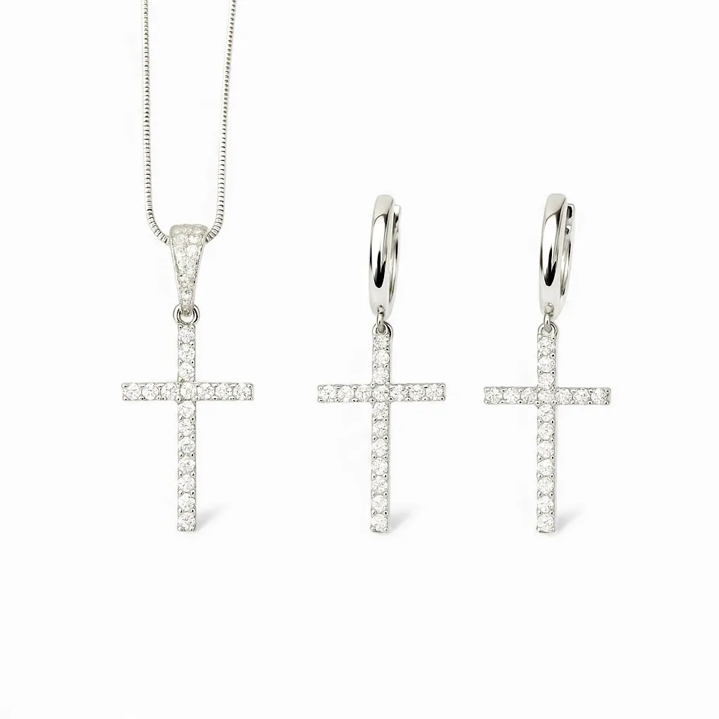 Срібний набір Хрестик