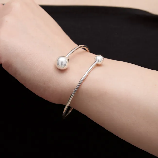 Срібний браслет Дві Кульки  зображення 3