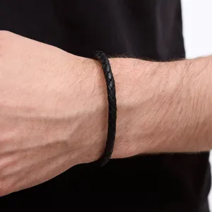 Срібний браслет шкіряний зі срібними вставками  зображення 4