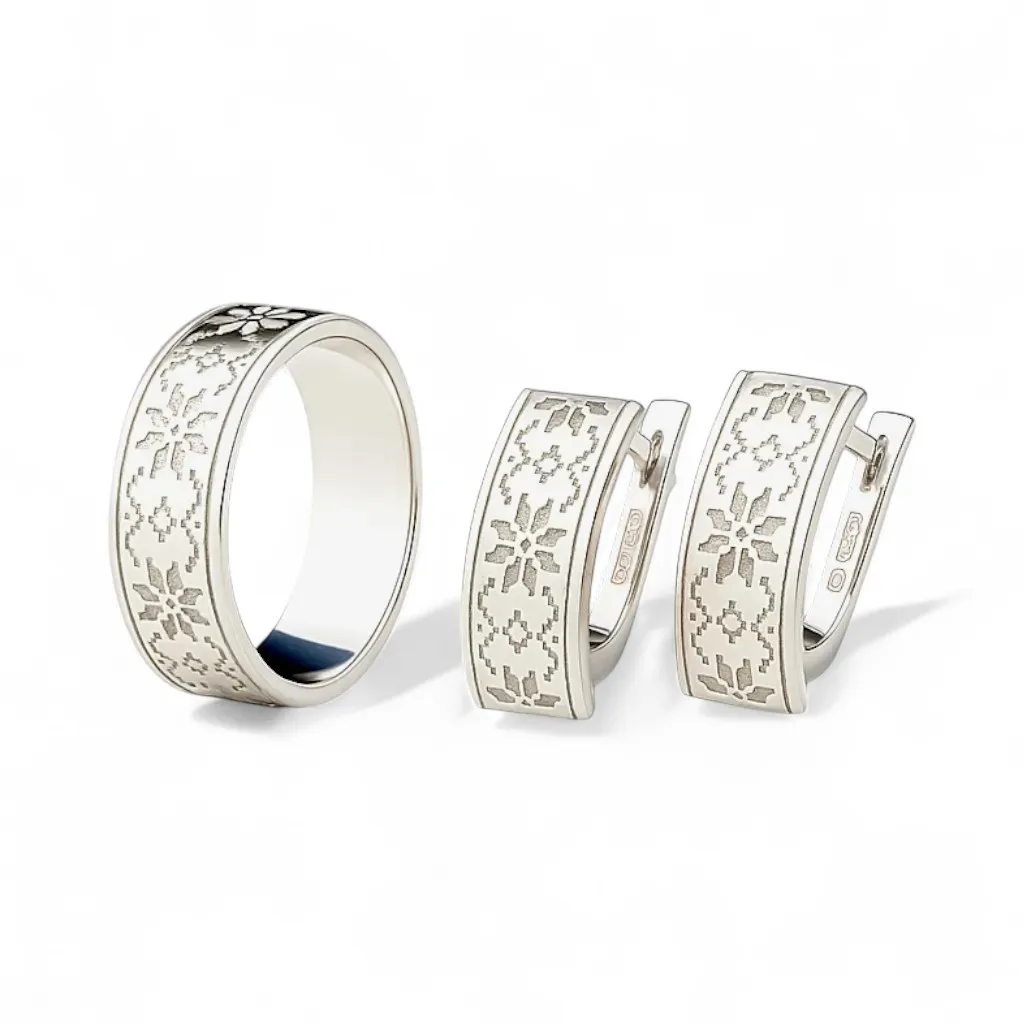 Срібний набір Орнамент