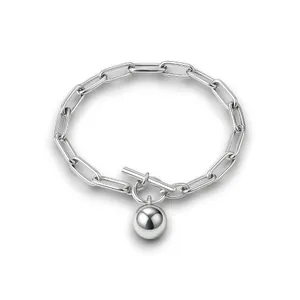 Срібний браслет  масивний з великими ланками 