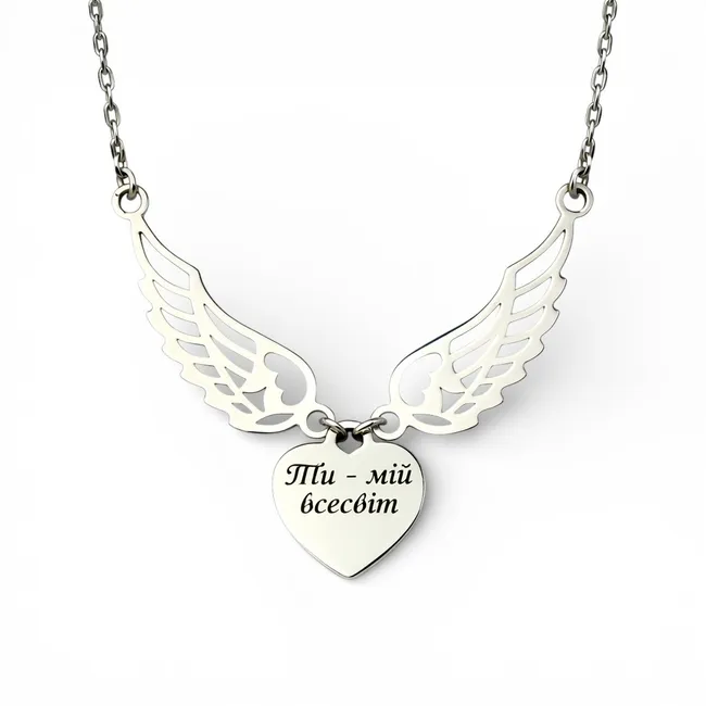 Срібне кольє Ангельські Крила 