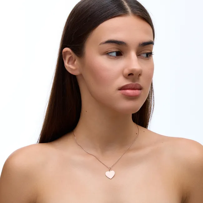 Срібна підвіска Серце  з позолотою  зображення 3