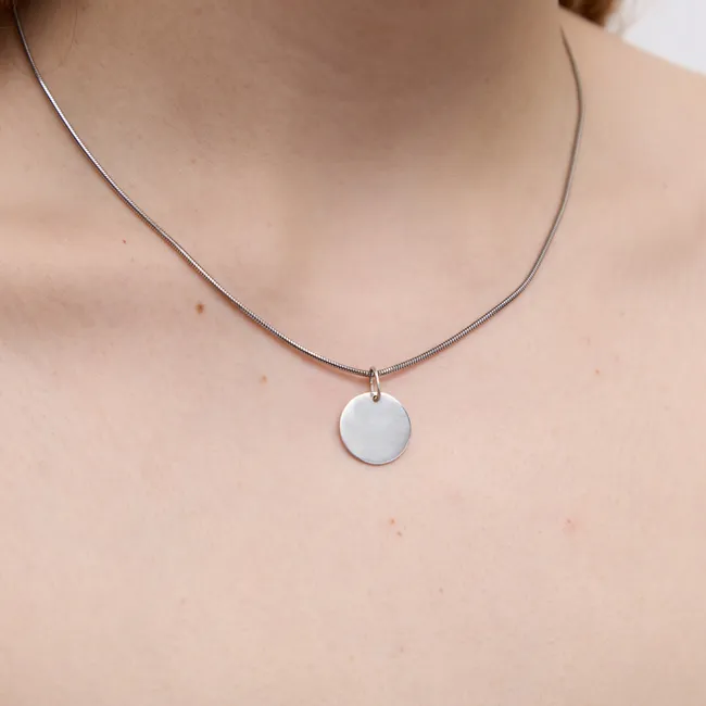 Срібна підвіска для гравіювання Монета  зображення 2