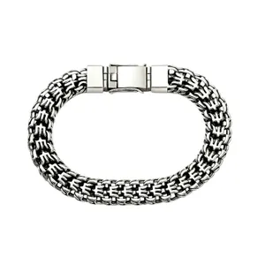 Срібний браслет Тризуб з коробкою 