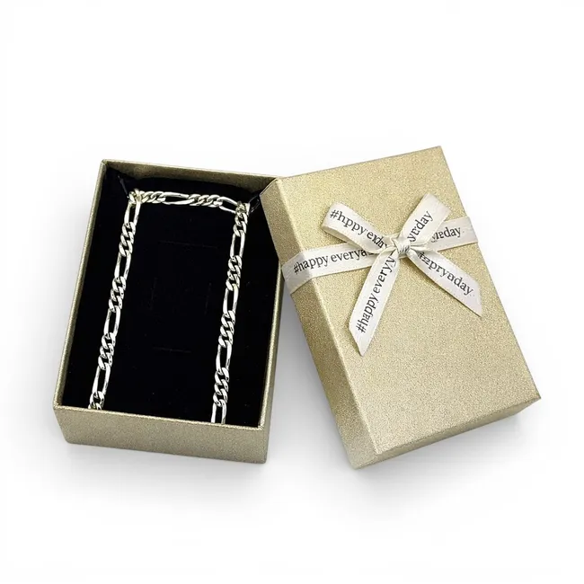 Срібний ланцюжок Комбінований та Коробка під набір "Happy everyday" 