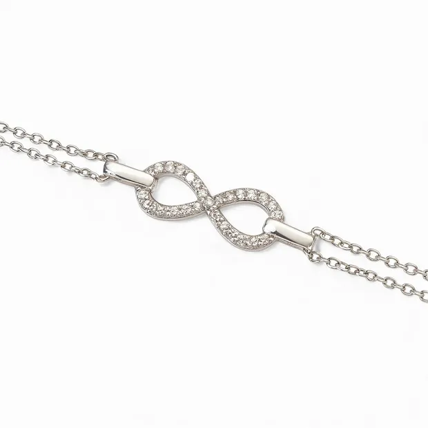 Срібний браслет Безкінечність