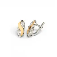 Silver "Panna" earrings with lever-back closure