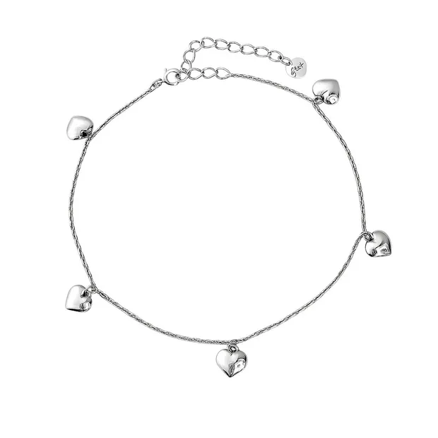 Срібний браслет Серденька