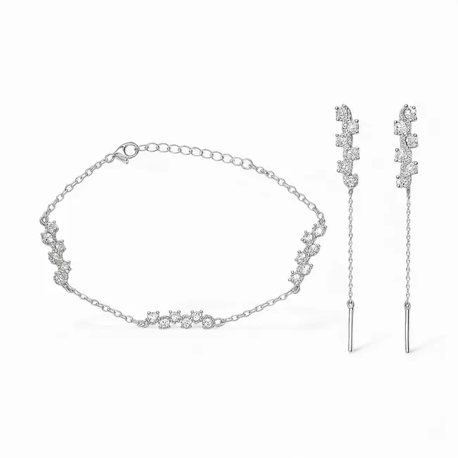 Срібний набір Конвалія 