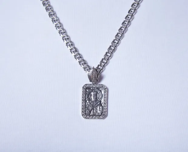 Silver pendant Saint Nicholas 