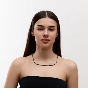 Silk cord with silver inserts thin  зображення 3