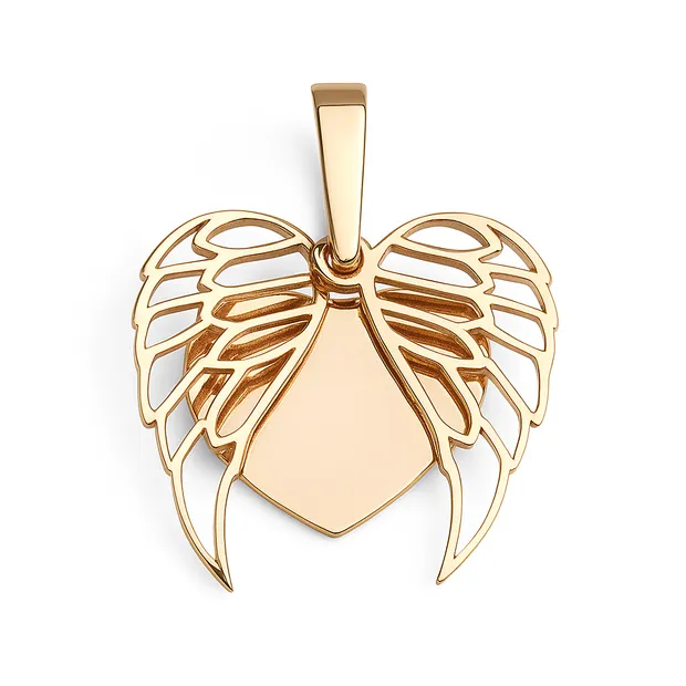 Срібна підвіска Крила з позолотою  