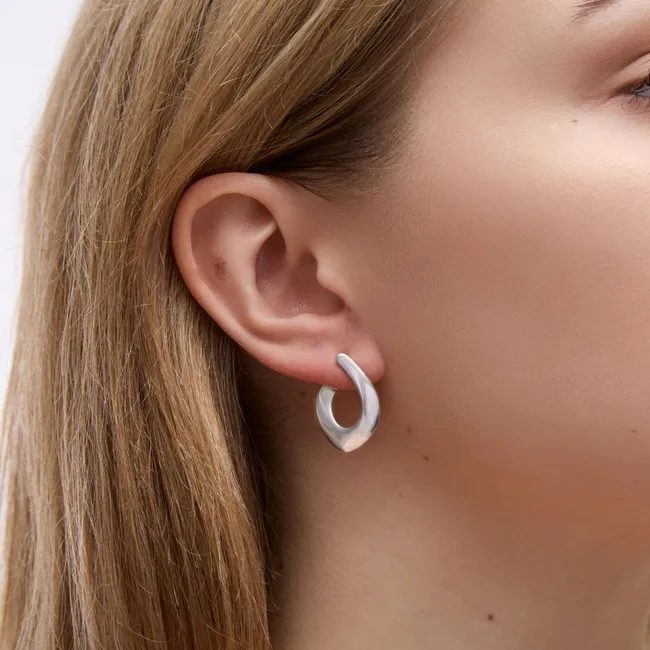 Срібні сережки англійська застібка Лекко   зображення 6