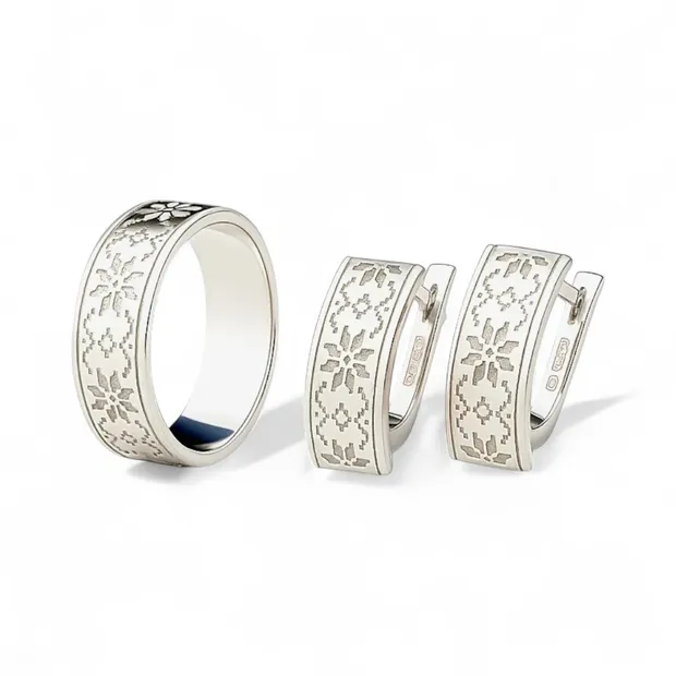 Срібний набір Орнамент