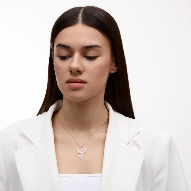 Срібна підвіска Вогняний Фенікс   зображення 6