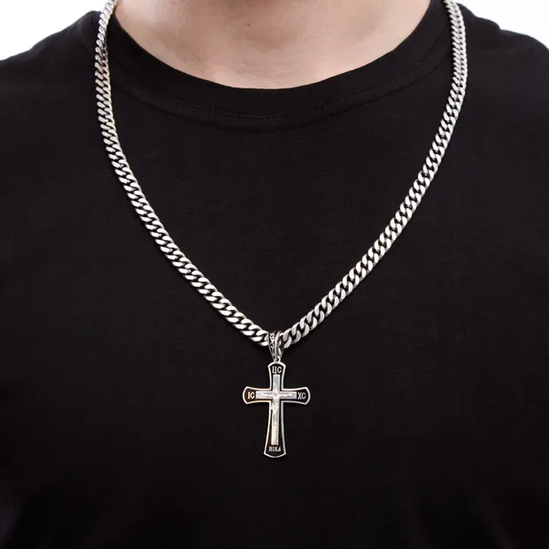 Срібний чоловічий набір Ніка