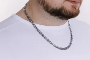 Срібний ланцюжок Подвійний Якір   зображення 6