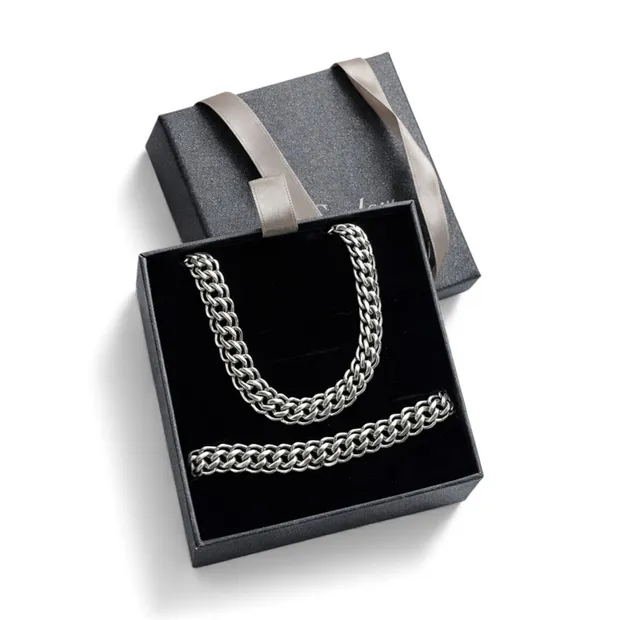 Срібний чоловічий набір Пітон та Сумочка під набір