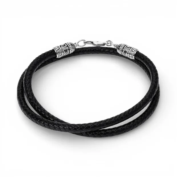 Silk cord with silver inserts/Freedom wide