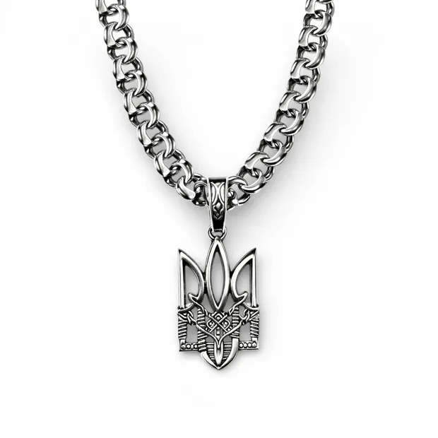 Срібний чоловічий набір Тризуб та Класичний бісмарк