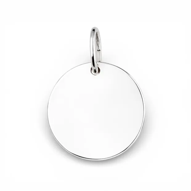 Срібна підвіска для гравіювання Монетка M