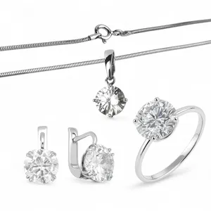 Срібний набір Великий Фіаніт 