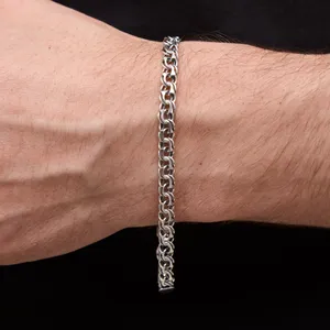 Срібний браслет плоский бісмарк   зображення 3